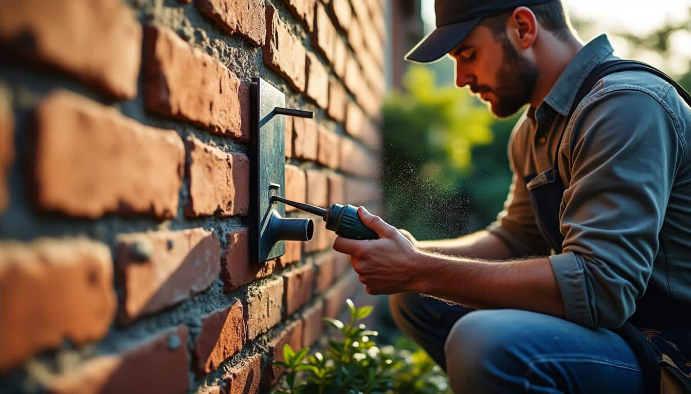 Comment installer un robinet de jardin sur un mur extérieur ?