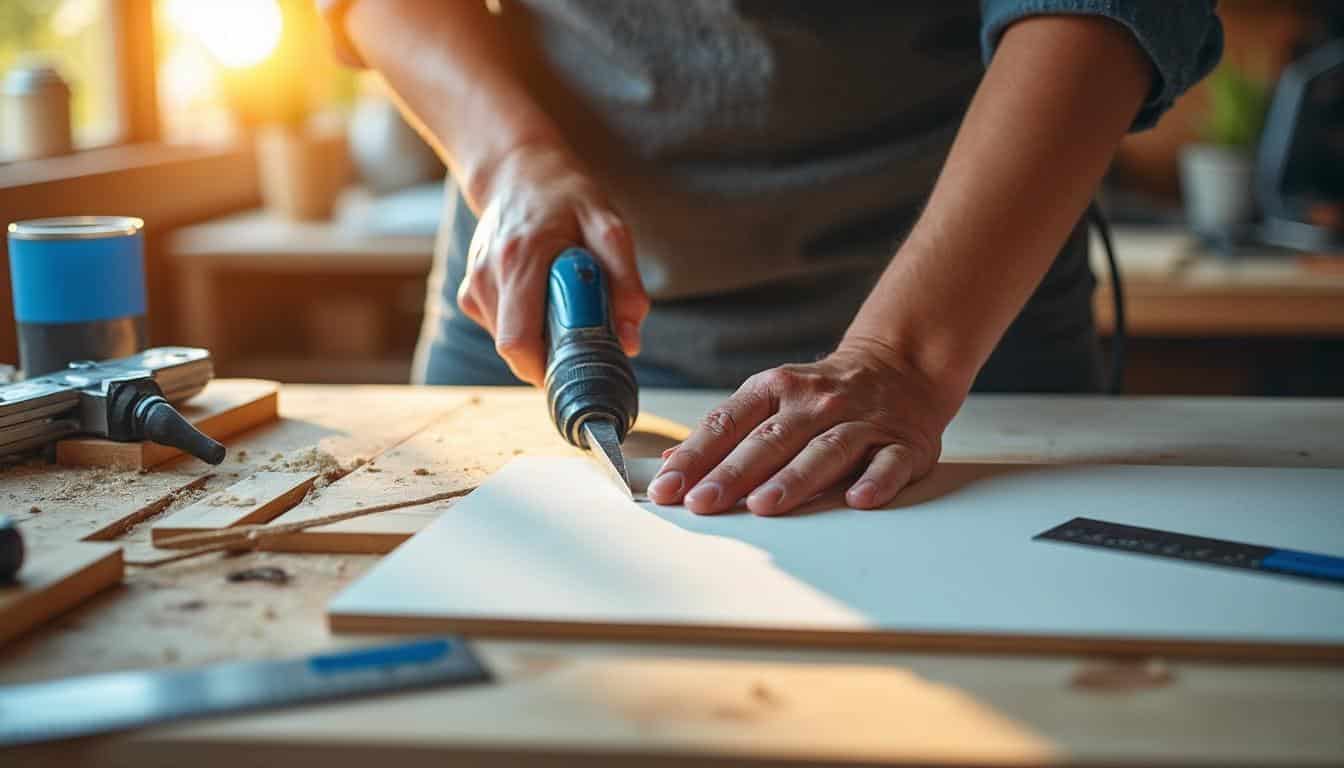 Illustration: Comment bien choisir et utiliser la scie manuelle pour couper du mélaminé sans éclats