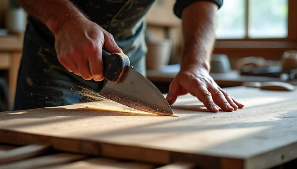 Couper du mélaminé à la scie manuelle : méthode sans éclats