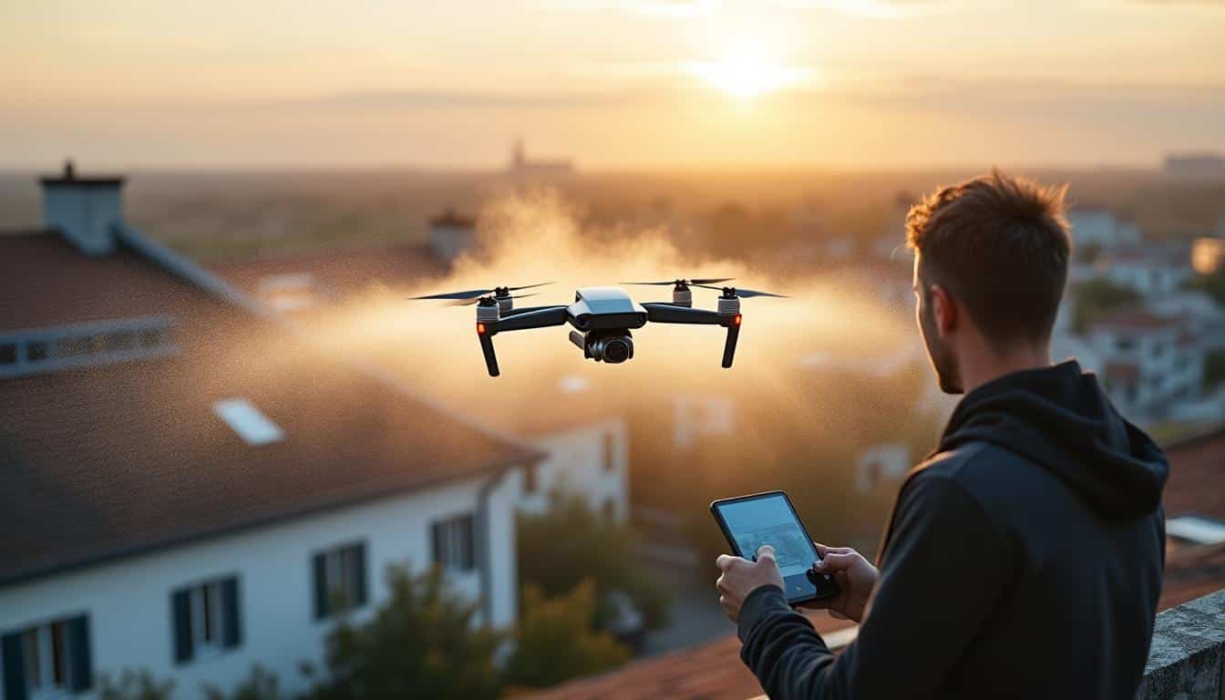 Illustration: Comprendre le fonctionnement d’un drone pour nettoyer les toitures