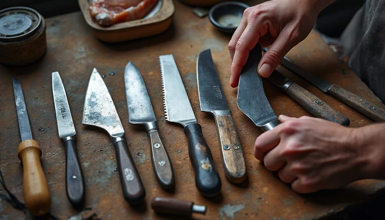 Illustration: Explorer les différents types et dimensions des lames de scie de boucher