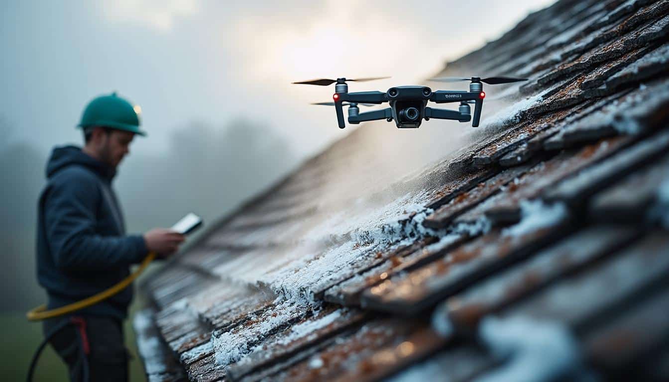 Nettoyage de la toiture avec drone : méthode sûre et efficace