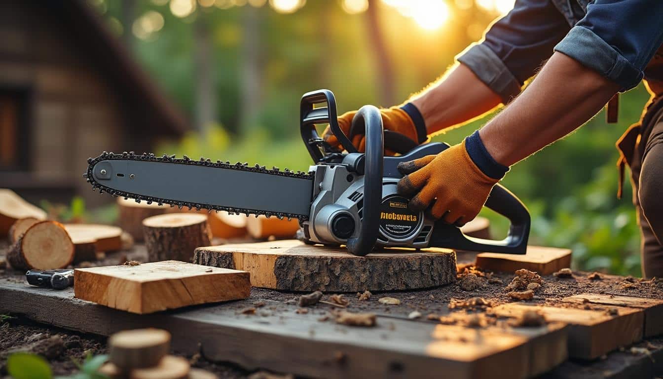 Illustration: Les composants indispensables pour bien utiliser une scie à chaîne