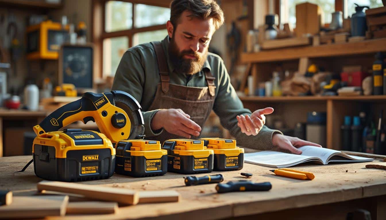 Illustration: Comment choisir la batterie Dewalt idéale pour votre scie circulaire ?