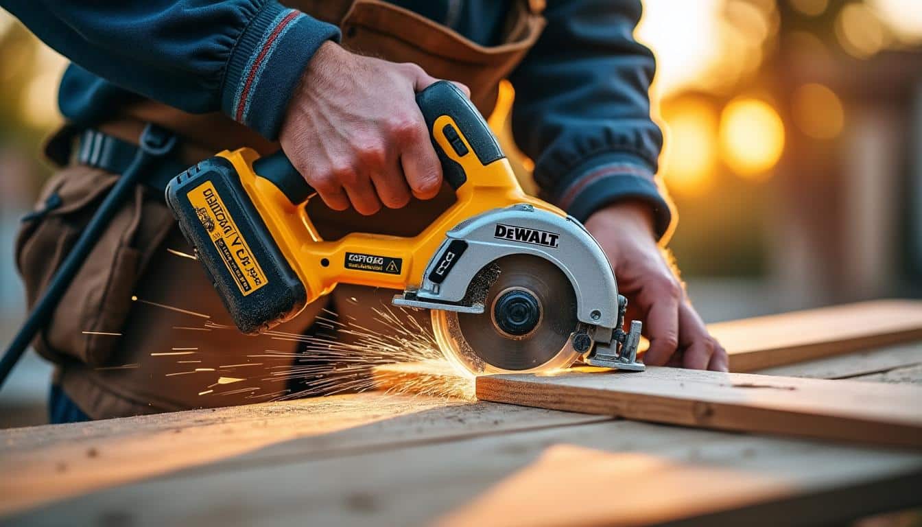 Scie circulaire Dewalt sur batterie : puissance et mobilité optimales