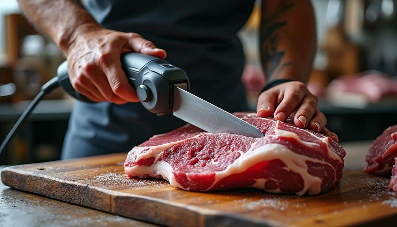 Illustration: Comment fonctionne une scie électrique pour le boucher et quels bénéfices offre-t-elle ?