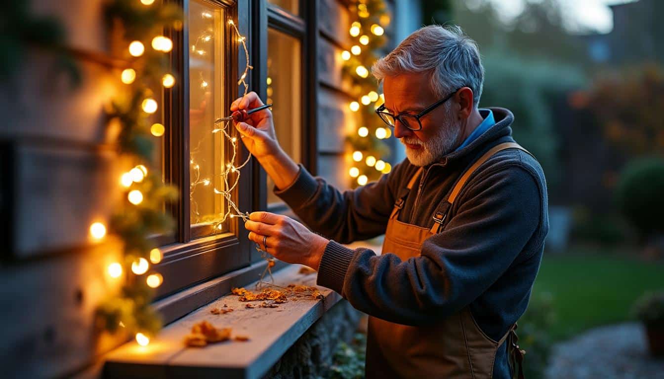 Illustration: Comment choisir la meilleure méthode pour accrocher une guirlande lumineuse en extérieur
