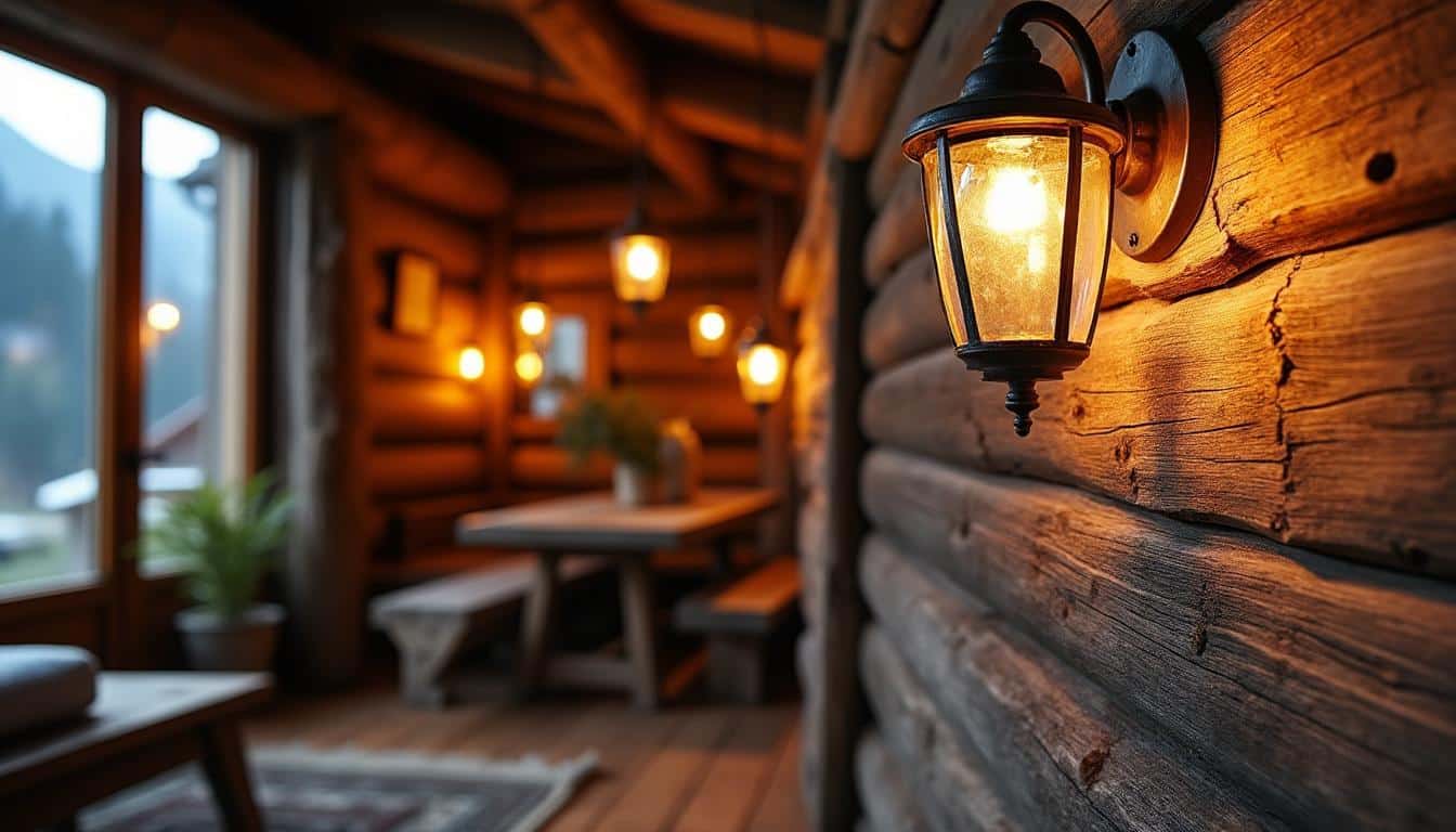 Illustration: Un charme intemporel pour l’éclairage mural rustique du chalet