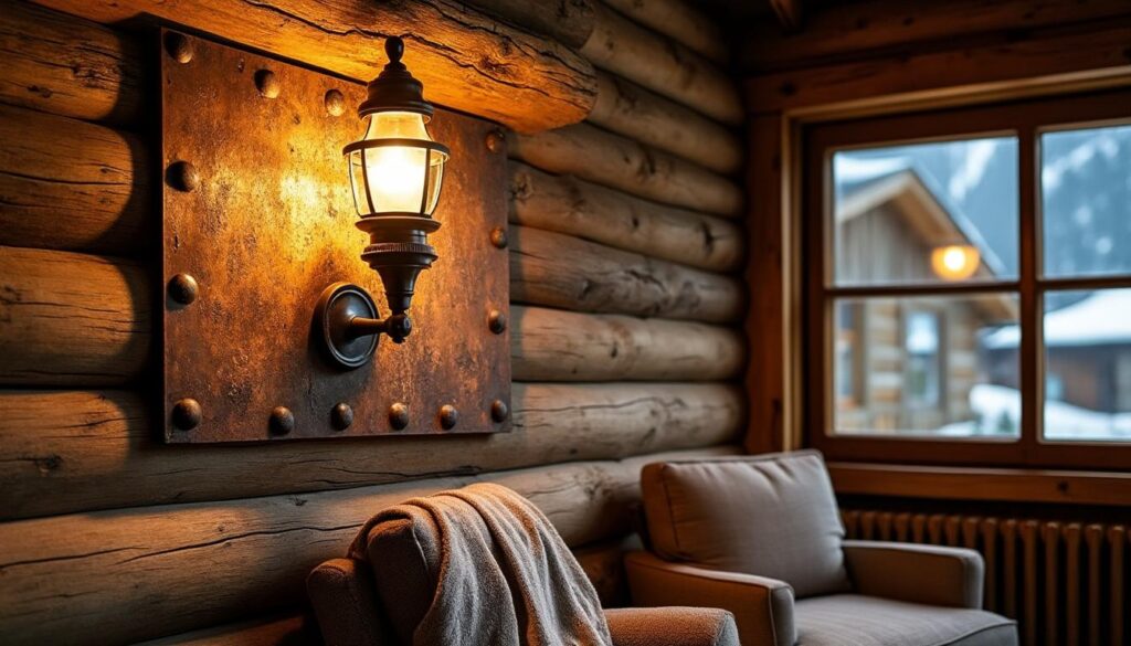 Applique murale de chalet : charme rustique et éclairage chaleureux