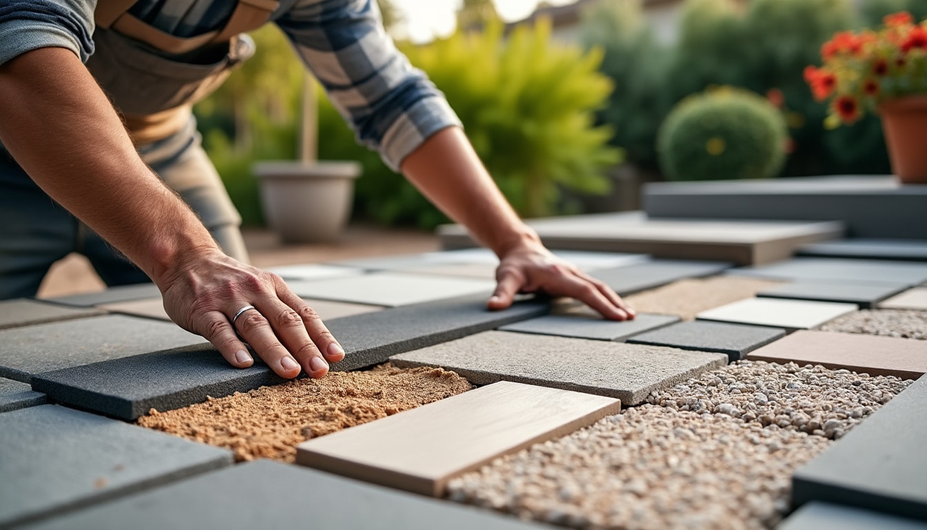 Illustration: Comprendre les différents matériaux pour un pavé décoratif en extérieur