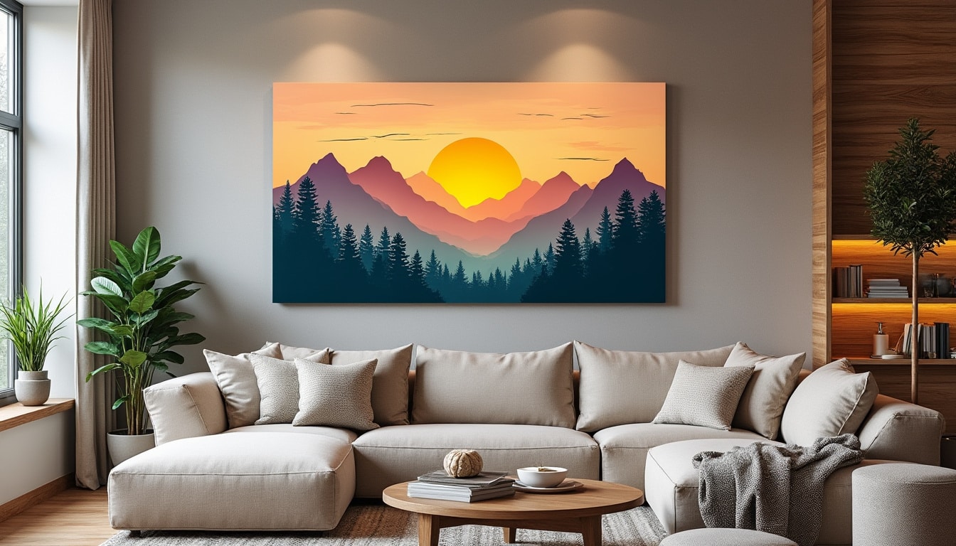 Applique murale de montagne : charme rustique et lumière douce