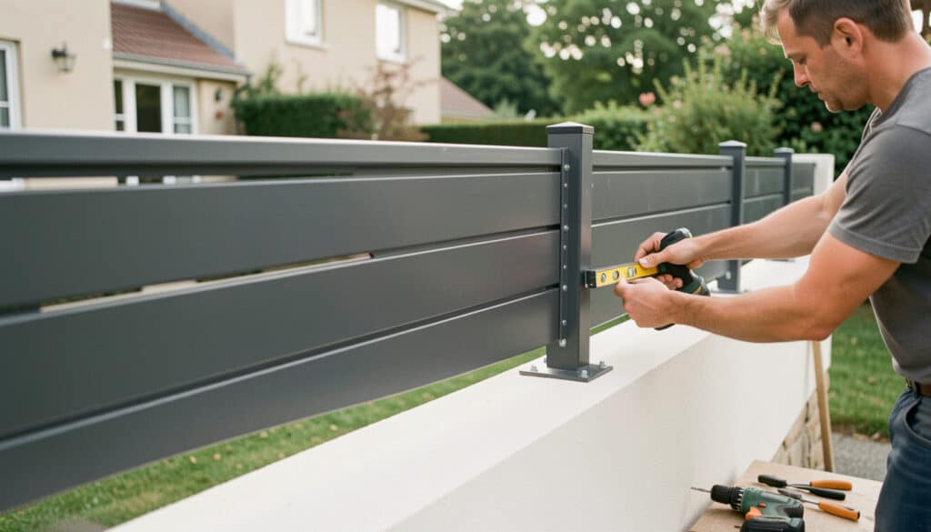 Installer une clôture sur un muret existant