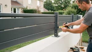 Installer une clôture sur un muret existant