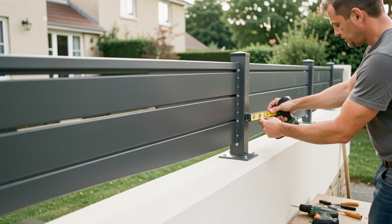 Installer une clôture sur un muret existant
